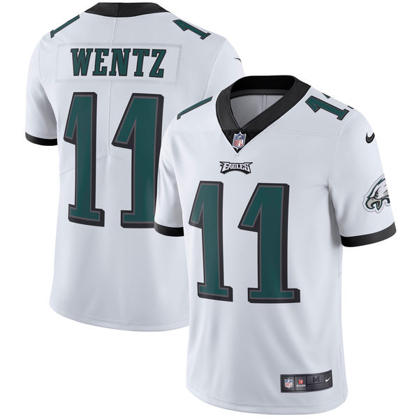 Youth Philadelphia Eagles Carson Wentz Nike White Vapor Untouchable Limited Player Jersey