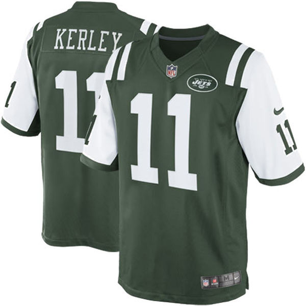 Youth New York Jets Jeremy Kerley Nike Green Team Color Game Jersey