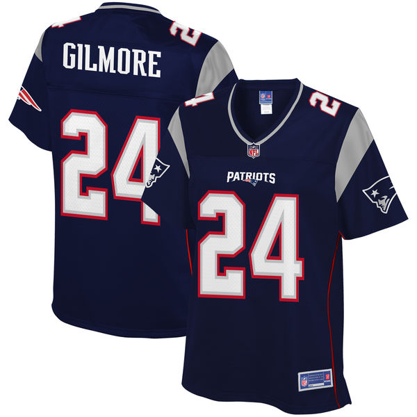 Women's New England Patriots Stephon Gilmore NFL Pro Line Navy Player Jersey