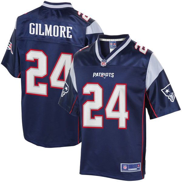 Men's New England Patriots Stephon Gilmore NFL Pro Line Navy Player Jersey