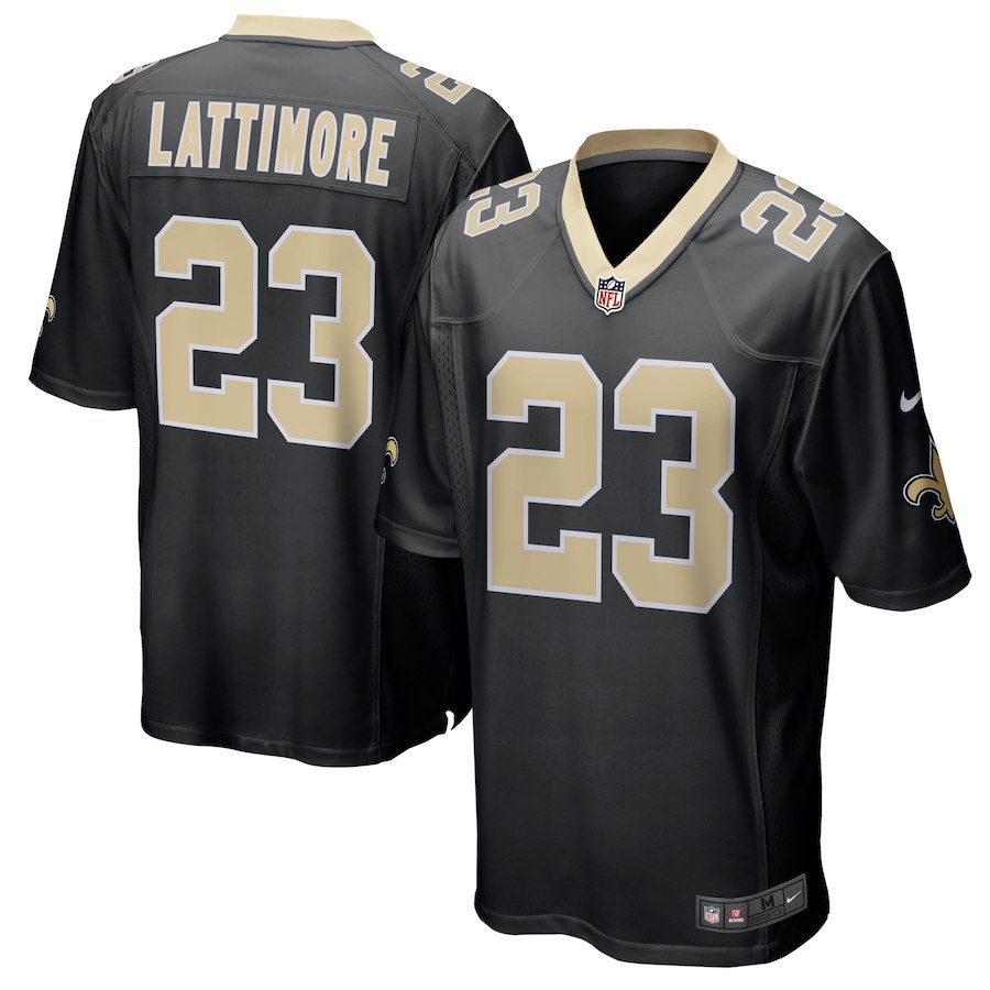 Youth New Orleans Saints Marshon Lattimore Nike Black Game Jersey