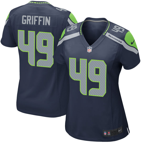 Women's Seattle Seahawks Shaquem Griffin Nike Navy 2018 NFL Draft Pick Game Jersey