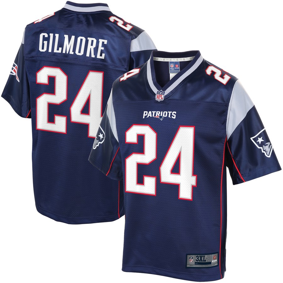 Men's New England Patriots Stephon Gilmore Nfl Pro Line Navy Big & Tall Player Jersey