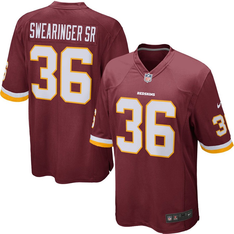 Men's Washington Redskins Dj Swearinger Nike Burgundy Game Jersey