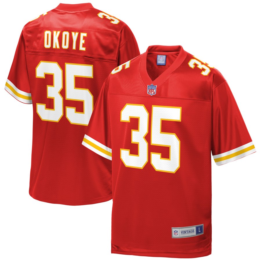 Men's Kansas City Chiefs Christian Okoye Nfl Pro Line Red Retired Player Jersey