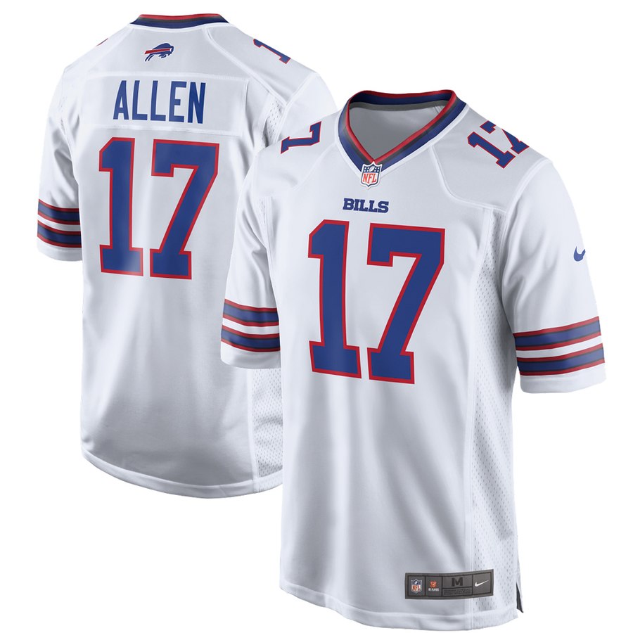 Mens Buffalo Bills Josh Allen Nike White Game Jersey
