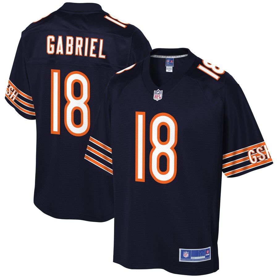 Mens Chicago Bears Taylor Gabriel NFL Pro Line Navy Team Color Player Jersey