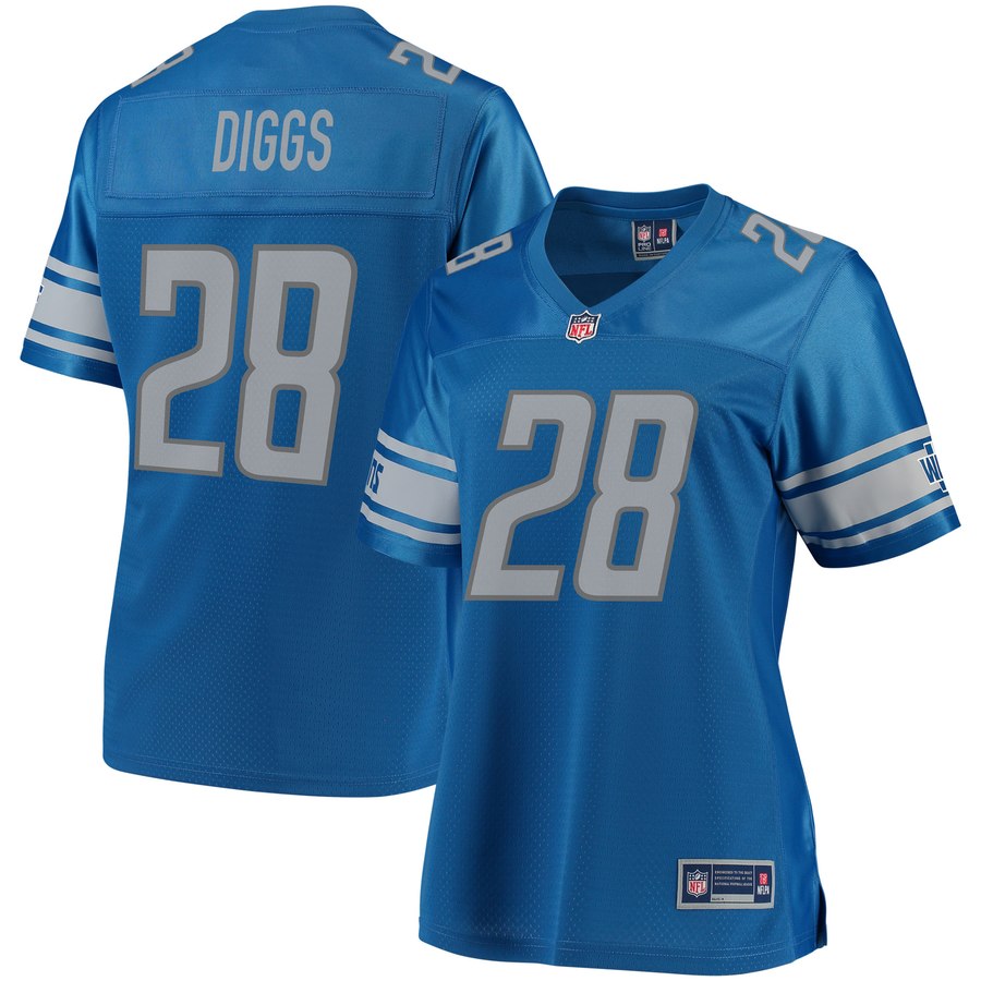 Women's Detroit Lions Quandre Diggs NFL Pro Line Blue Team Color Player Jersey