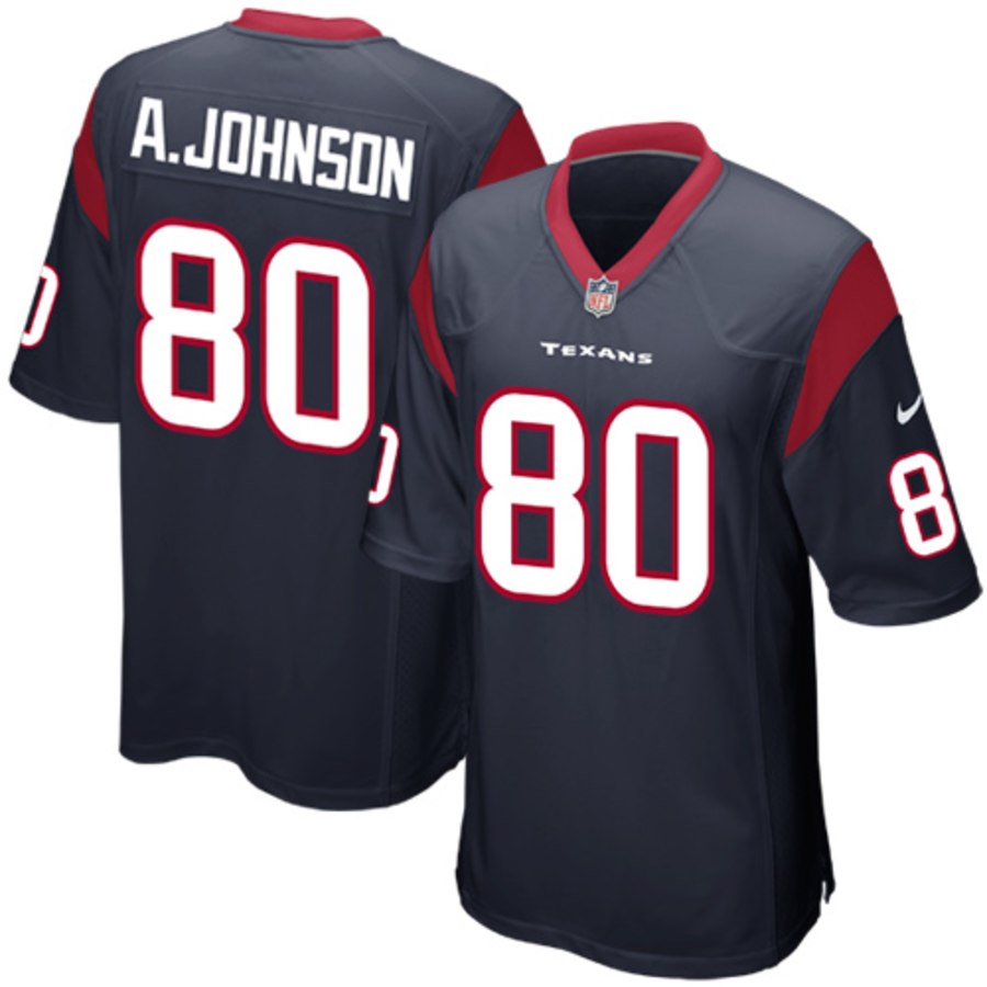Youth Houston Texans Andre Johnson Nike Navy Blue Team Color Game Jersey