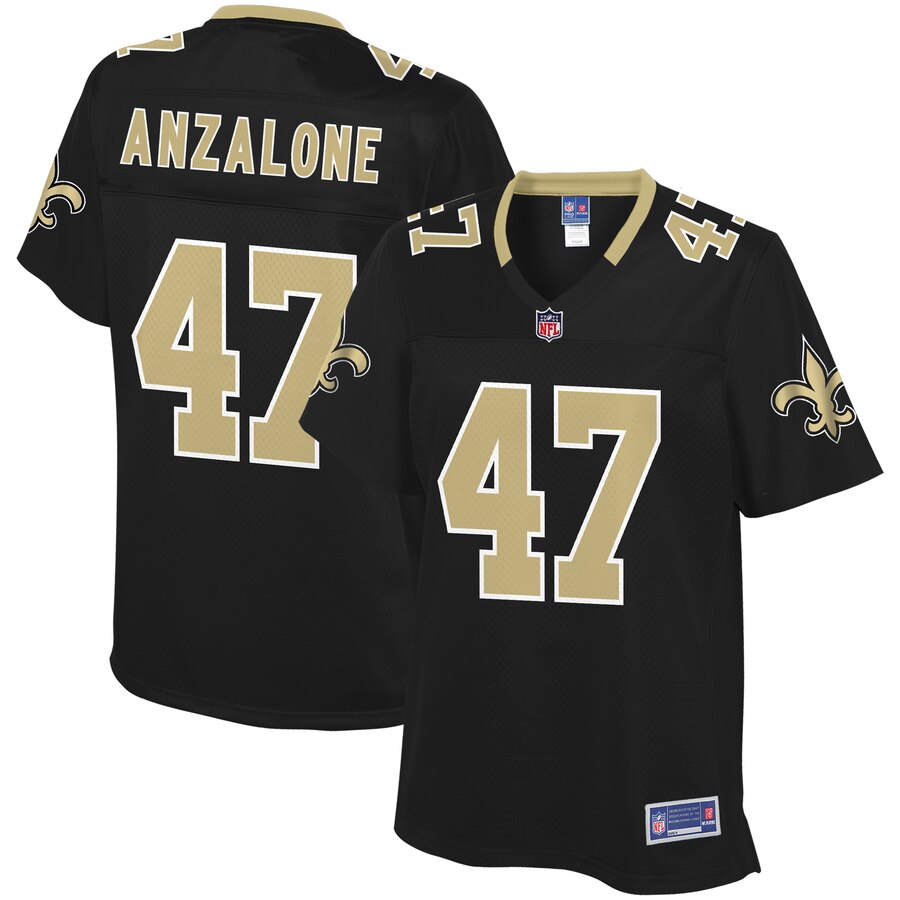 Women's New Orleans Saints Alex Anzalone NFL Pro Line Black Team Color Player Jersey