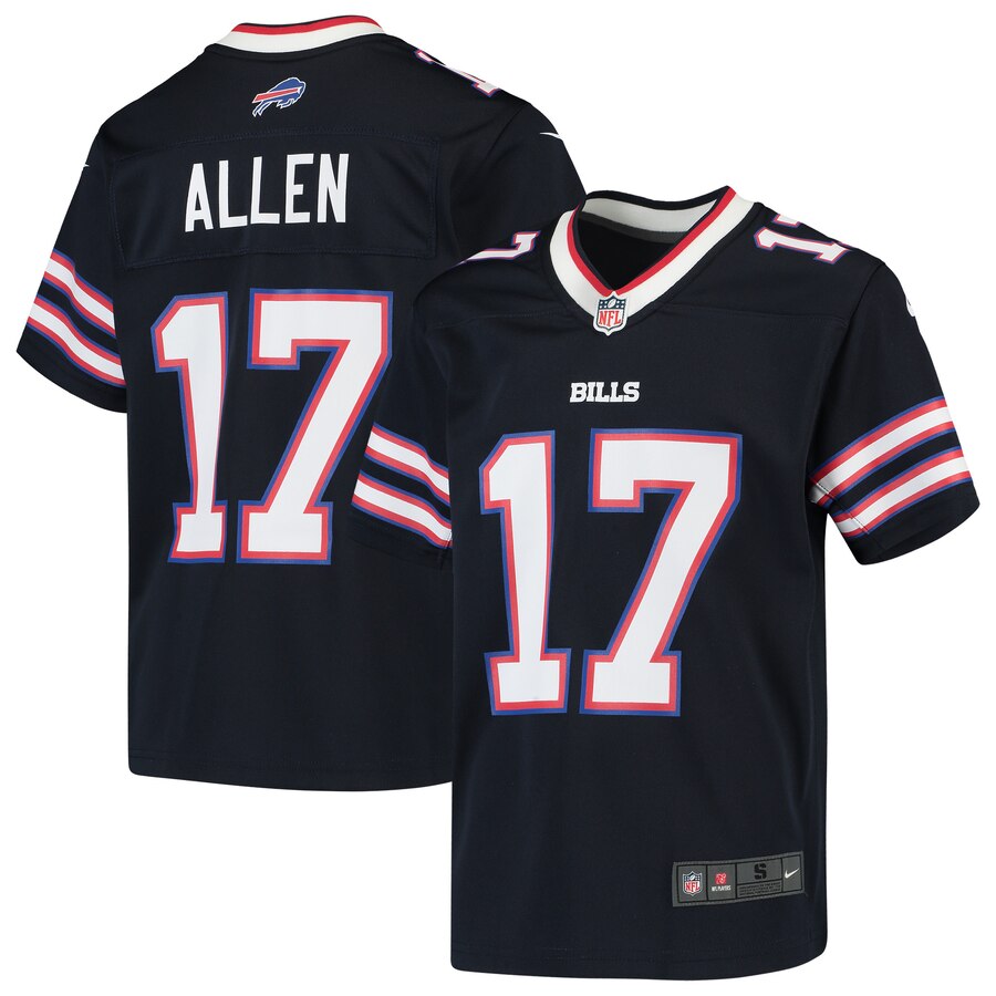 Youth Buffalo Bills Josh Allen Nike Navy Inverted Game Jersey