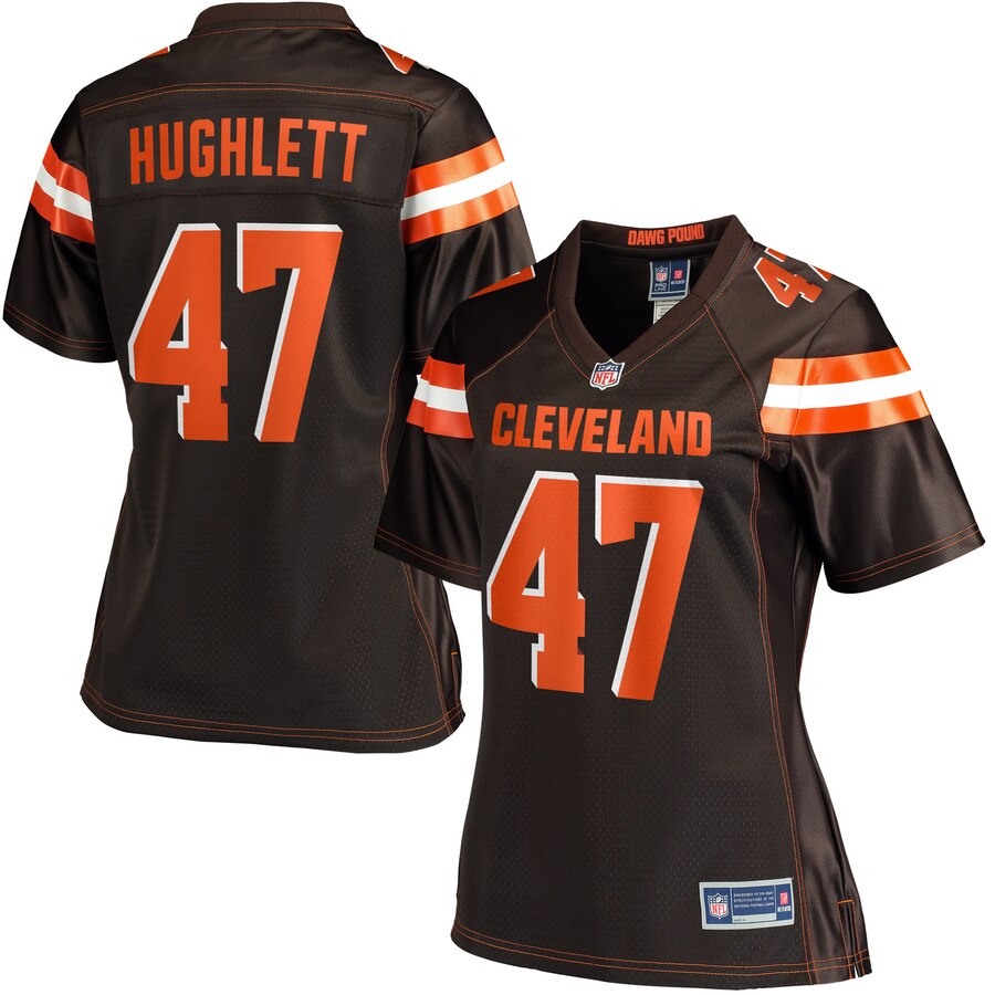 Women's Cleveland Browns Charley Hughlett NFL Pro Line Brown Player Jersey