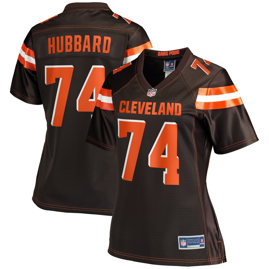 Women's Cleveland Browns Chris Hubbard NFL Pro Line Brown Team Color Player Jersey