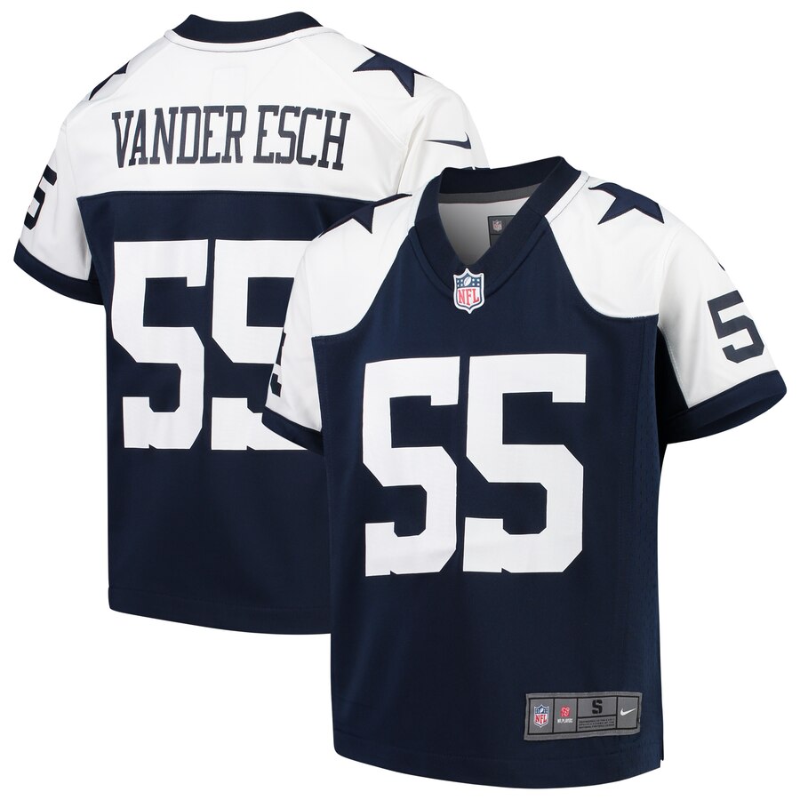 Youth Dallas Cowboys Leighton Vander Esch Nike Navy/White Alternate Game Jersey
