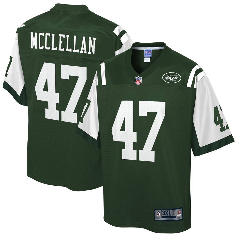 Men's New York Jets Albert McClellan NFL Pro Line Gotham Green Big & Tall Player Jersey