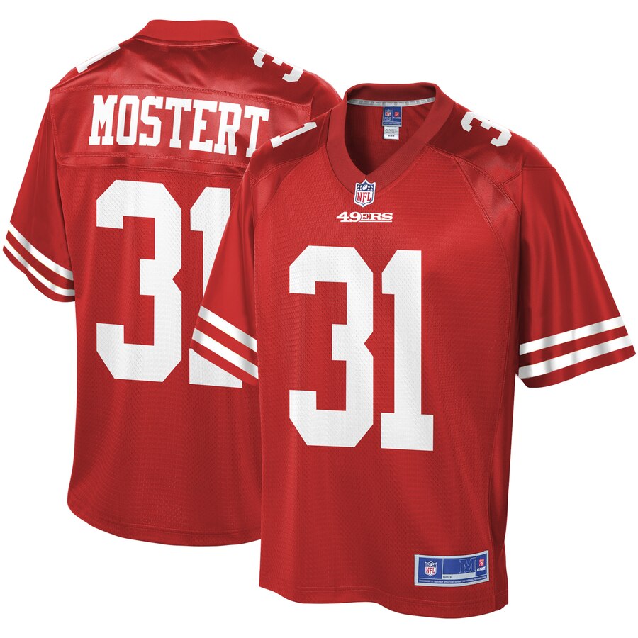 Youth San Francisco 49ers Raheem Mostert NFL Pro Line Scarlet Team Player Jersey