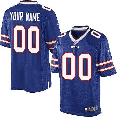 Youth Elite Nike Jersey Royal Blue Home - Customized NFL Buffalo Bills