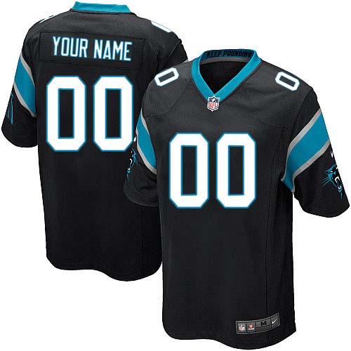 Youth Elite Nike Jersey Black Home - Customized NFL Carolina Panthers