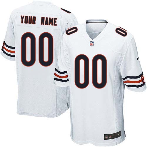 Youth Limited Nike Jersey White Road - Customized NFL Chicago Bears