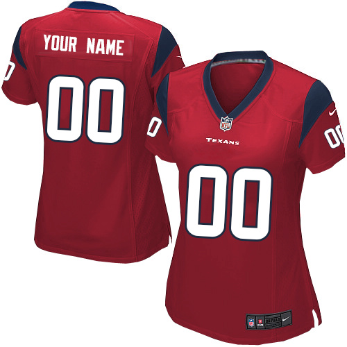 Women's Elite Nike Jersey Red Alternate - Customized NFL Houston Texans