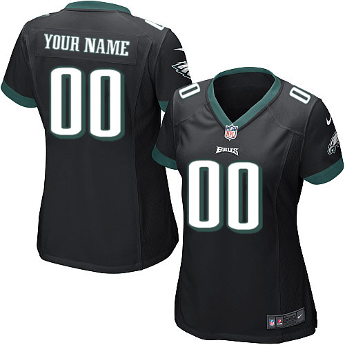 Women's Elite Nike Jersey Black Alternate - Customized NFL Philadelphia Eagles