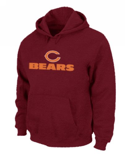 NFL Men's Nike Chicago Bears Authentic Logo Pullover Hoodie - Red