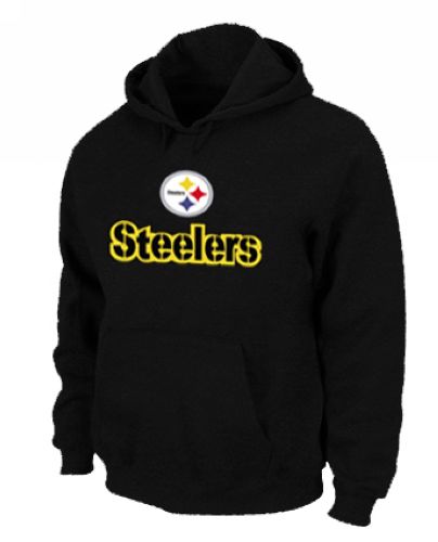 NFL Men's Nike Pittsburgh Steelers Authentic Logo Pullover Hoodie - Black
