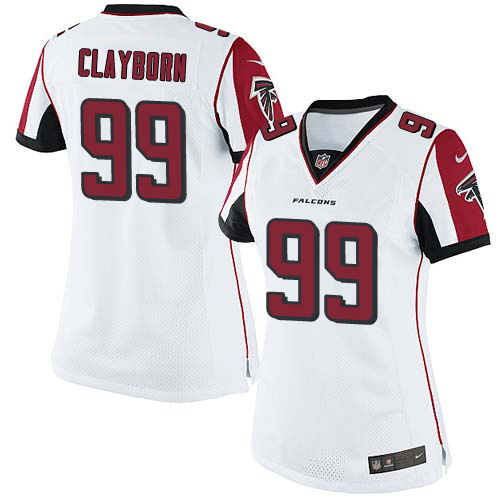 Women's Elite Adrian Clayborn Nike Jersey White Road - #99 NFL Atlanta Falcons
