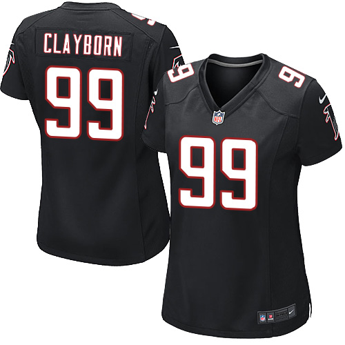 Women's Limited Adrian Clayborn Nike Jersey Black Alternate - #99 NFL Atlanta Falcons