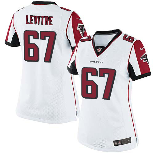 Women's Elite Andy Levitre Nike Jersey White Road - #67 NFL Atlanta Falcons