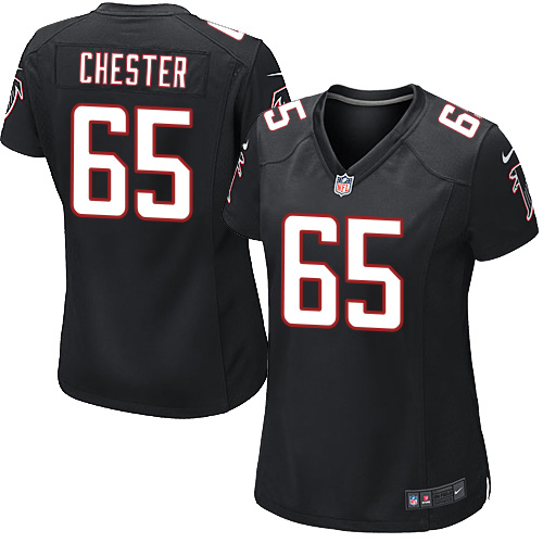 Women's Game Chris Chester Nike Jersey Black Alternate - #65 NFL Atlanta Falcons