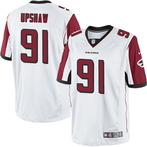Youth Elite Courtney Upshaw Nike Jersey White Road - #91 NFL Atlanta Falcons