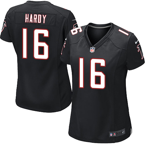 Women's Game Justin Hardy Nike Jersey Black Alternate - #16 NFL Atlanta Falcons