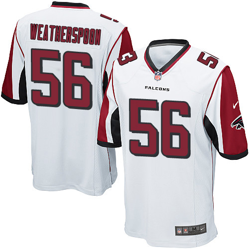 Men's Game Sean Weatherspoon Nike Jersey White Road - #56 NFL Atlanta Falcons