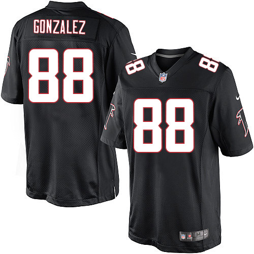 Men's Limited Tony Gonzalez Nike Jersey Black Alternate - #88 NFL Atlanta Falcons