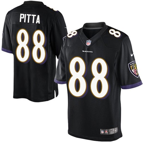 Youth Limited Dennis Pitta Nike Jersey Black Alternate - #88 NFL Baltimore Ravens