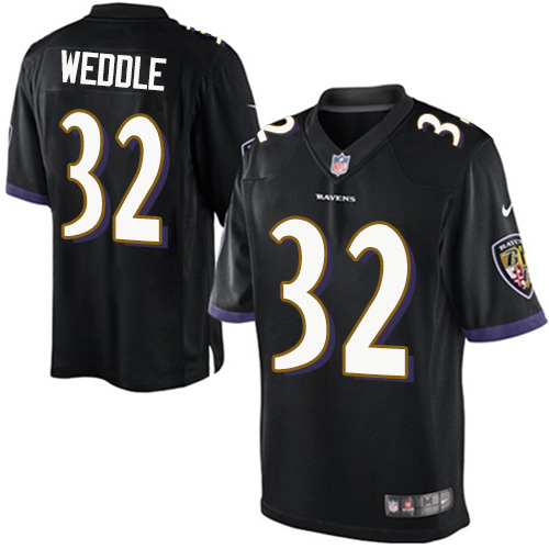 Youth Elite Eric Weddle Nike Jersey Black Alternate - #32 NFL Baltimore Ravens