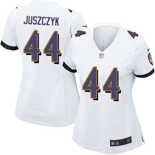 Women's Game Kyle Juszczyk Nike Jersey White Road - #44 NFL Baltimore Ravens