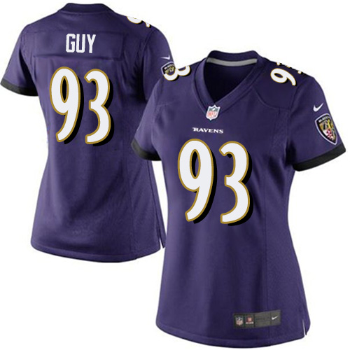 Women's Limited Lawrence Guy Nike Jersey Purple Home - #93 NFL Baltimore Ravens