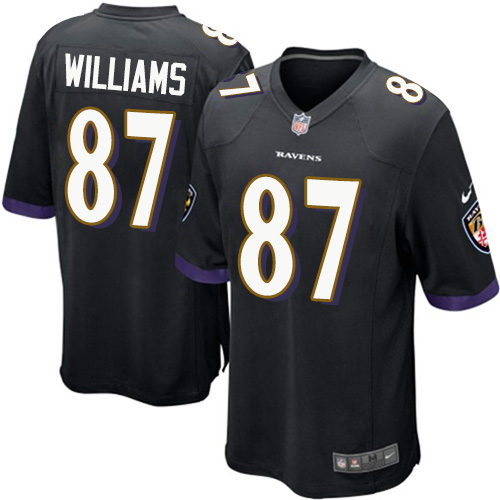Men's Game Maxx Williams Nike Jersey Black Alternate - #87 NFL Baltimore Ravens
