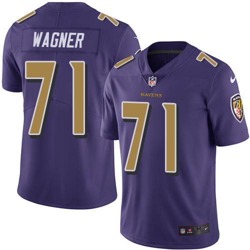 Youth Limited Ricky Wagner Nike Jersey Purple - #71 Rush NFL Baltimore Ravens