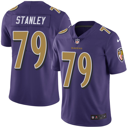 Youth Limited Ronnie Stanley Nike Jersey Purple - #79 Rush NFL Baltimore Ravens
