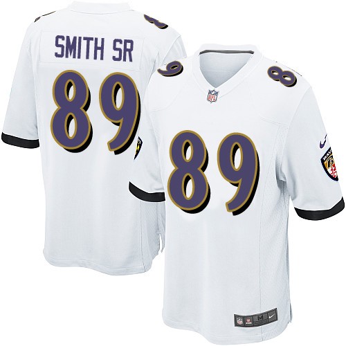 Youth Game Steve Smith Sr Nike Jersey White Road - #89 NFL Baltimore Ravens