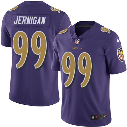 Men's Elite Timmy Jernigan Nike Jersey Purple - #99 Rush NFL Baltimore Ravens