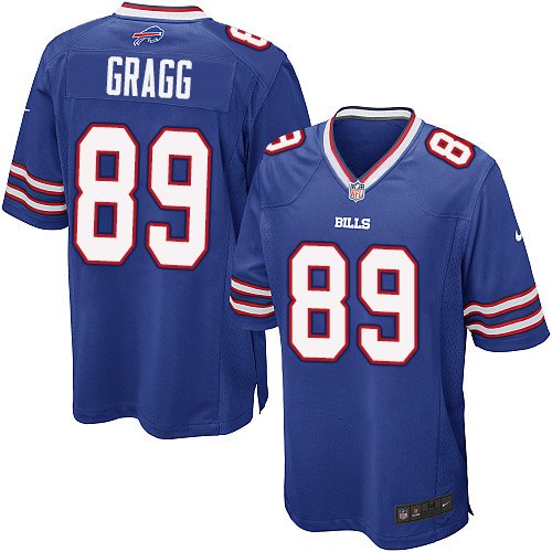 Men's Game Chris Gragg Nike Jersey Royal Blue Home - #89 NFL Buffalo Bills