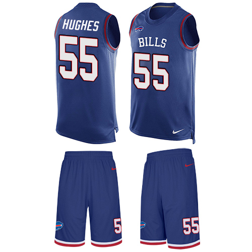 Men's Limited Jerry Hughes Nike Jersey Royal Blue - #55 Tank Top Suit NFL Buffalo Bills