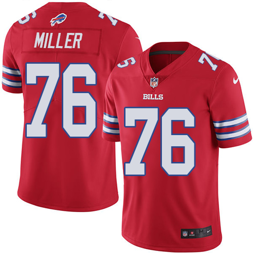 Youth Limited John Miller Nike Jersey Red - #76 Rush NFL Buffalo Bills