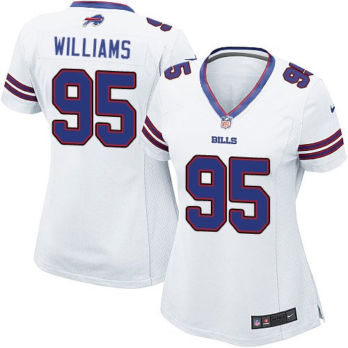 Women's Game Kyle Williams Nike Jersey White Road - #95 NFL Buffalo Bills