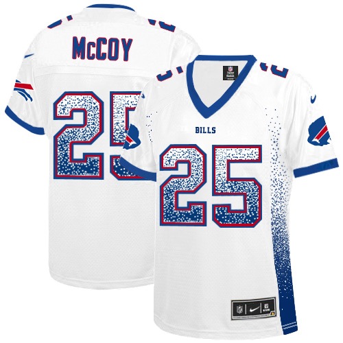 Women's Limited LeSean McCoy Nike Jersey White - #25 Drift Fashion NFL Buffalo Bills
