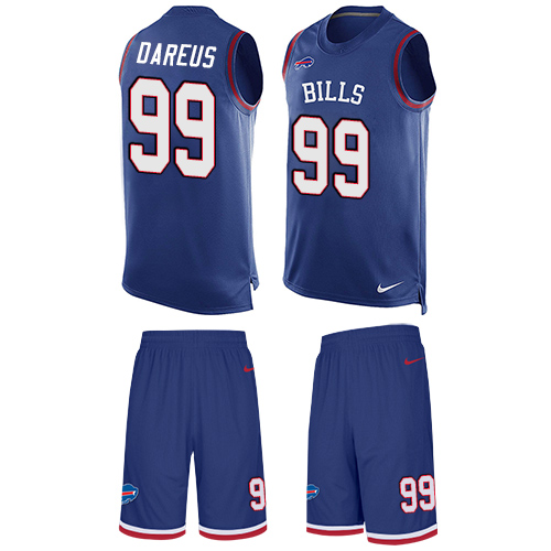 Men's Limited Marcell Dareus Nike Jersey Royal Blue - #99 Tank Top Suit NFL Buffalo Bills